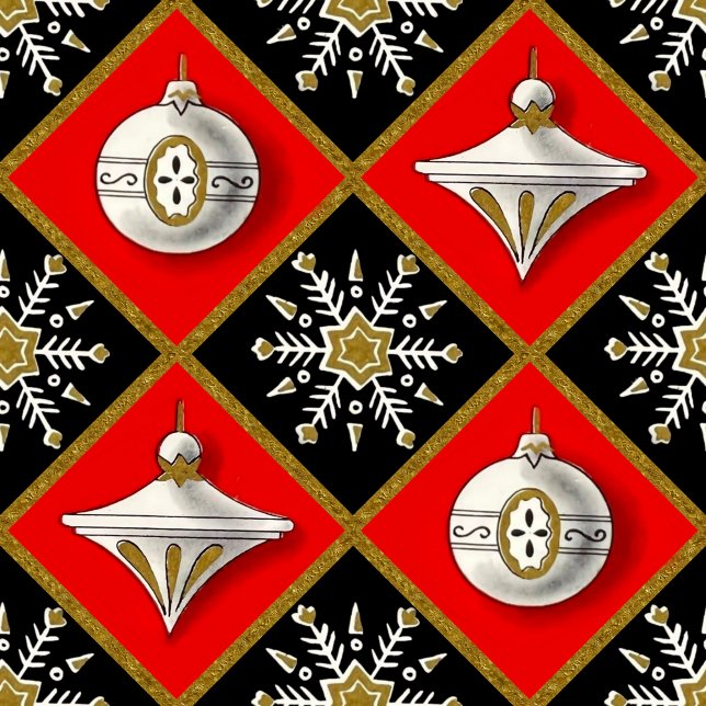 Papel De Regalo Patrón de Harlequin navideño vintage (Subido por el creador)