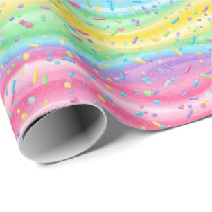 Papel De Regalo Patrón de helado derretido con baldosas lindas