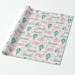 Papel De Regalo Patrón de helicóptero de corte