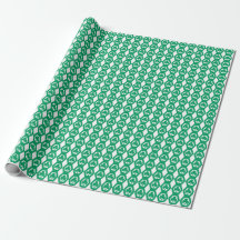 Patrón de Hexágono Blanco Verde Trébol