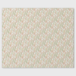 Papel De Regalo Patrón de hoja botánica pastel
