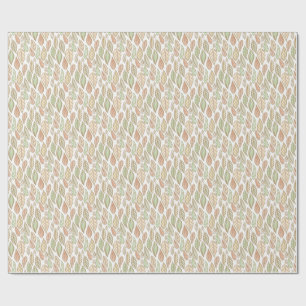 Papel De Regalo Patrón de hoja botánica pastel