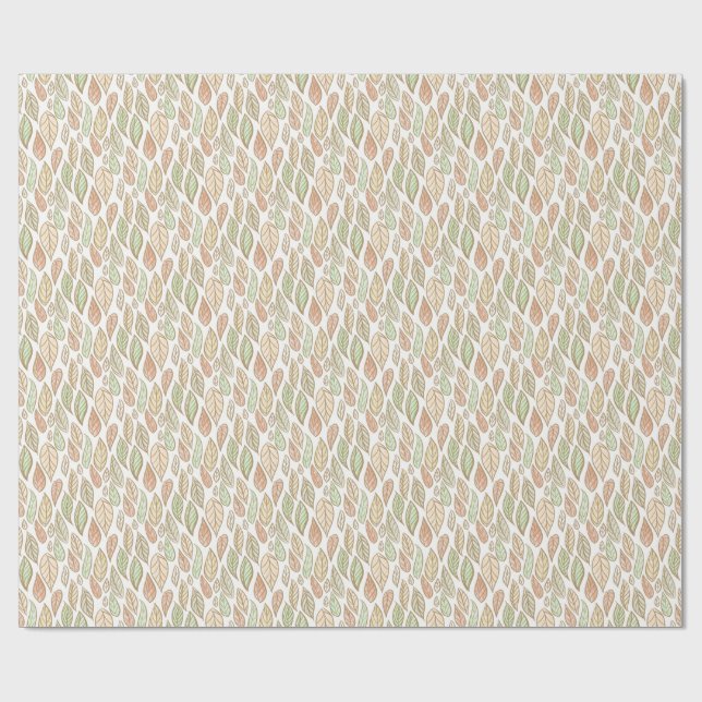 Papel De Regalo Patrón de hoja botánica pastel (Superficie plana)