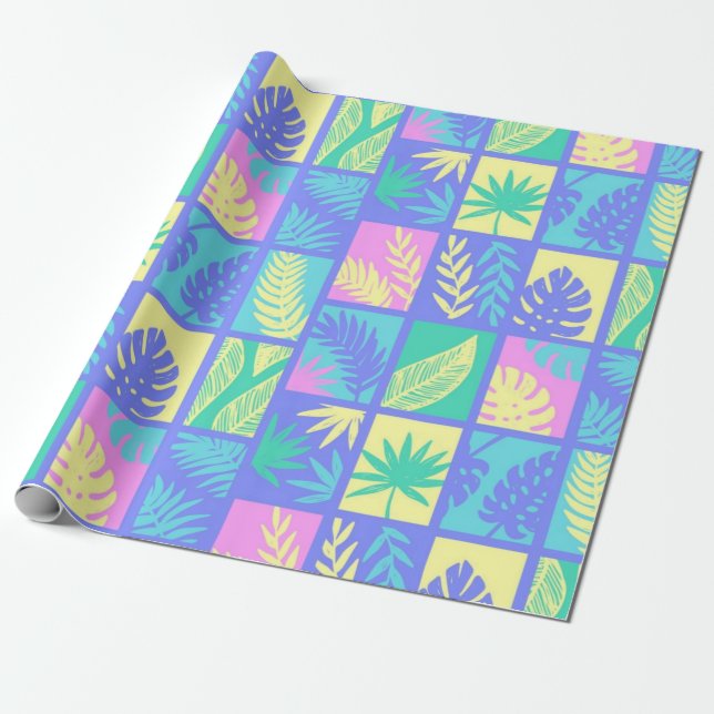 Papel De Regalo Patrón de hojas (Desenrollado)