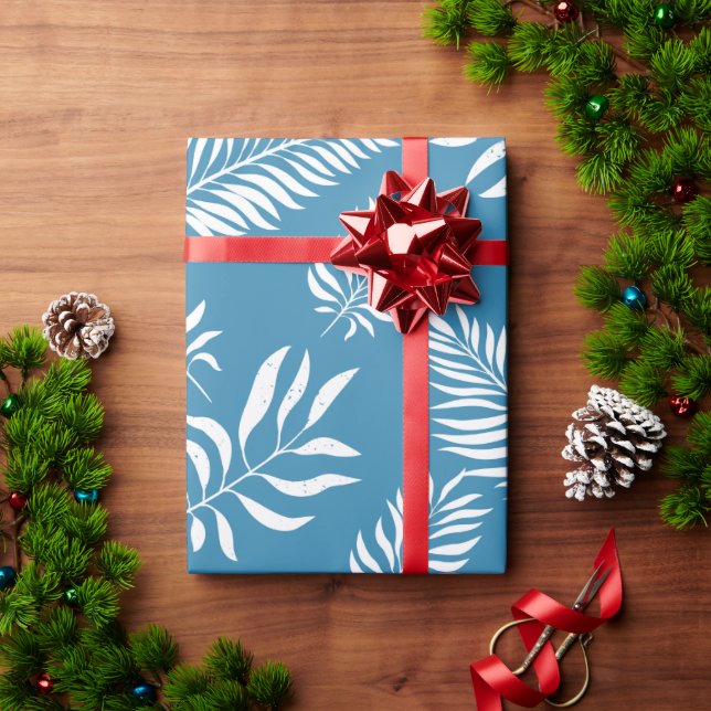 Papel De Regalo Patrón de hojas 13 (Regalo de vacaciones)