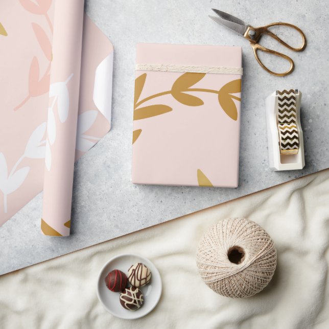 Papel De Regalo Patrón de hojas 4 (Artesanía)