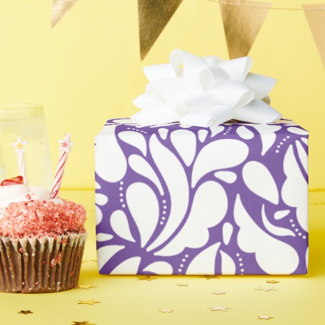 Papel De Regalo Patrón de hojas abstractas moderno (Fiesta de cumpleaños )