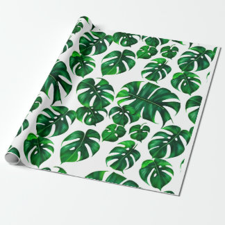 Papel De Regalo Patrón de hojas de Monstera M