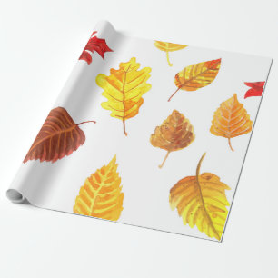Papel De Regalo Patrón de hojas de otoño