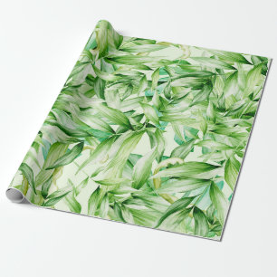 Papel De Regalo Patrón de hojas de palma tropicales