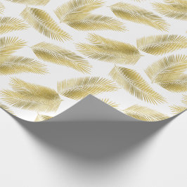 Papel De Regalo Patrón de hojas de palmera de Relieve metalizado d