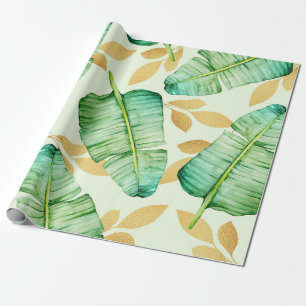 Papel De Regalo Patrón de hojas de palmeras tropicales