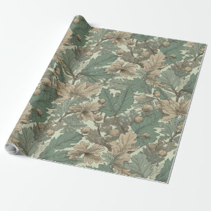Papel De Regalo patrón de hojas de roble