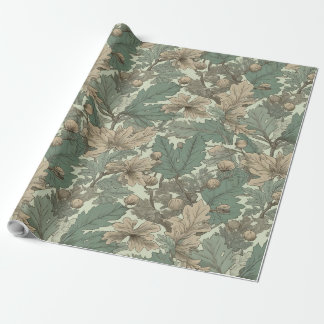 Papel De Regalo patrón de hojas de roble