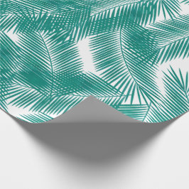 Papel De Regalo Patrón de hojas tropicales verdes