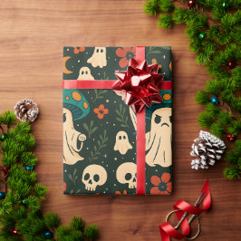 Papel De Regalo Patrón de hongos y flores