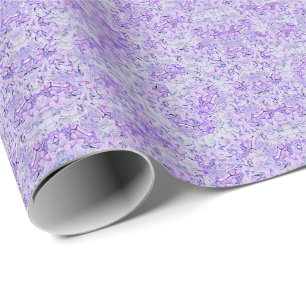 Papel De Regalo Patrón de horangea grandiosa en lavanda, floral