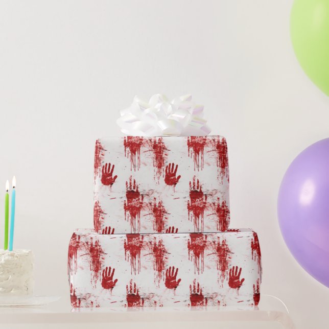 Papel De Regalo Patrón de horror del crimen verdadero (Regalos de fiesta)