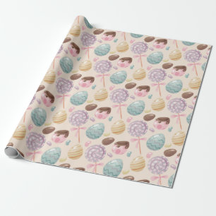Papel De Regalo Patrón de Huevo de Velo de Pascua