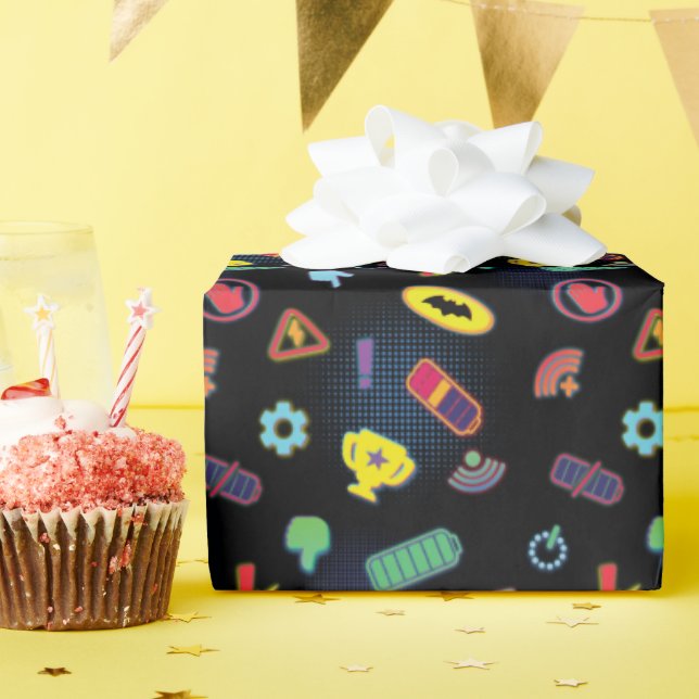 Papel De Regalo Patrón de iconos de vehículos BatUCES™ (Fiesta de cumpleaños )