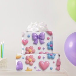 Papel De Regalo Patrón de iconos pastel de dulces lindos