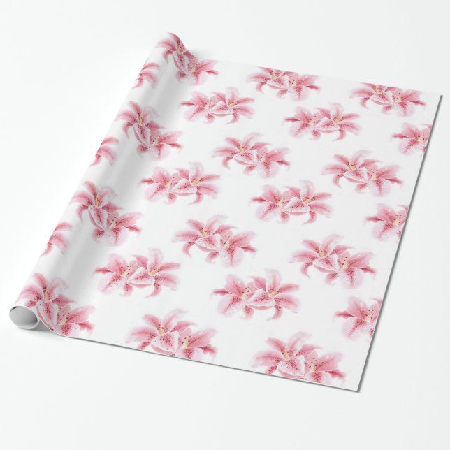Papel De Regalo Patrón de ilimidades de Stargazer rosado (Desenrollado)
