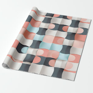 Papel De Regalo Patrón de ilusión geométrica curva 3D moderno