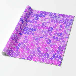 Papel De Regalo Patrón de ilustracion hexagonal de acuarela