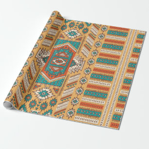 Papel De Regalo Patrón de ilustracion inmaculado étnico tribal