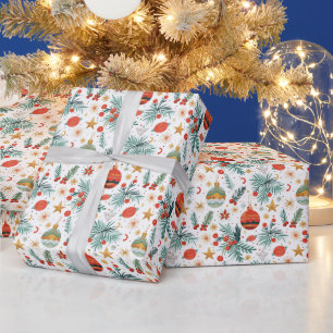 Papel De Regalo Patrón de Ilustracion navideño