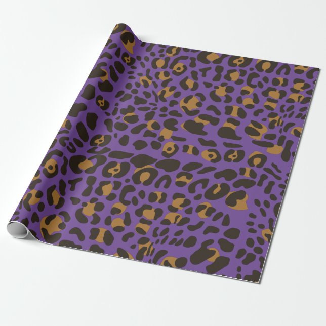 Papel De Regalo Patrón de impresión animal de leopardo jaguar (Desenrollado)