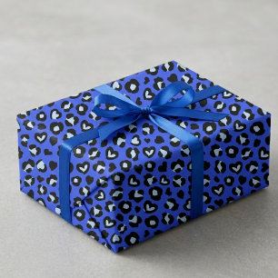 Papel De Regalo Patrón de impresión chic de leopardo azul de anima