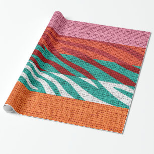 Papel De Regalo Patrón de impresión de cebra retro Rústica rach