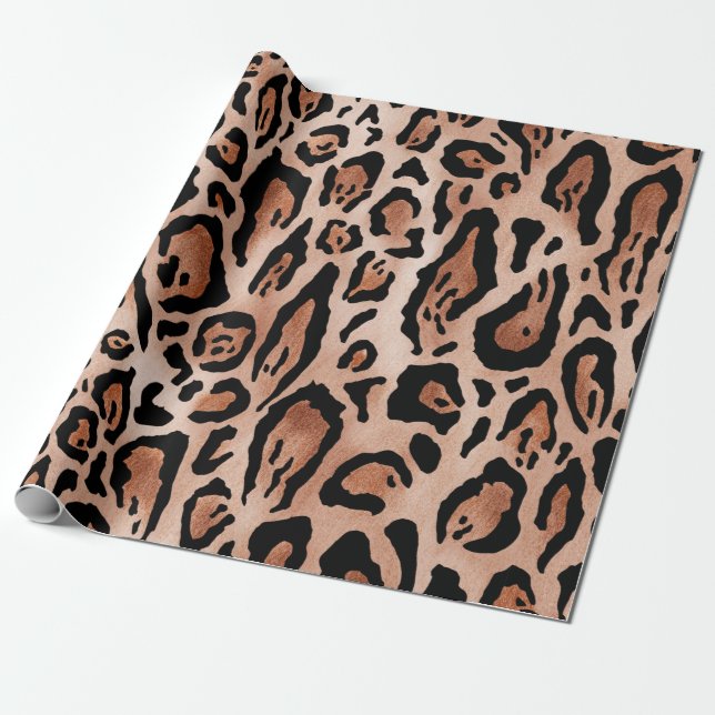 Papel De Regalo Patrón de impresión de leopardo (Desenrollado)