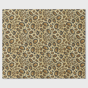 Papel De Regalo Patrón de Impresión de Leopardo – Diseño de Piel d