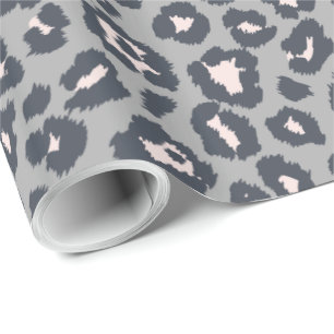 Papel De Regalo Patrón de impresión de leopardo gris de Moda