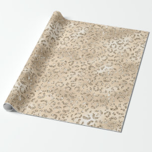 Papel De Regalo Patrón de impresión de piel de leopardo marrón