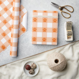 Papel De Regalo Patrón de impresión de trazo de naranja - Diseño d
