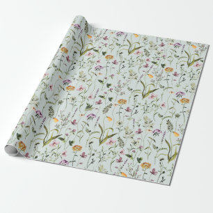 Papel De Regalo Patrón de jardín de flores silvestres