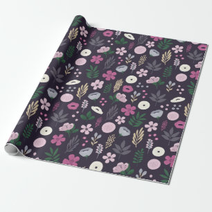 Papel De Regalo Patrón de jardín floral acuarela