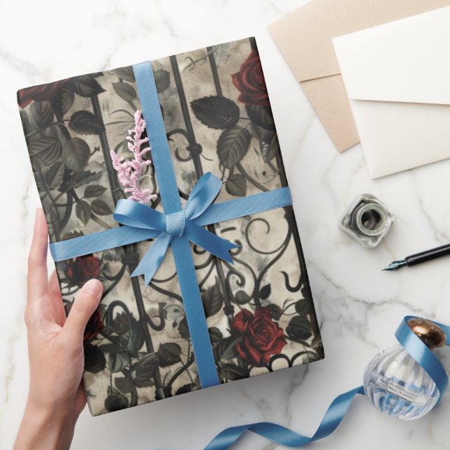 Papel De Regalo Patrón de jardines góticos de Victoria (Regalar)