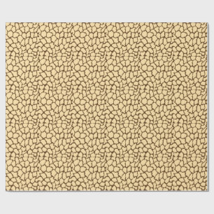 Papel De Regalo Patrón de jirafa marrón – Estampado minimalista de