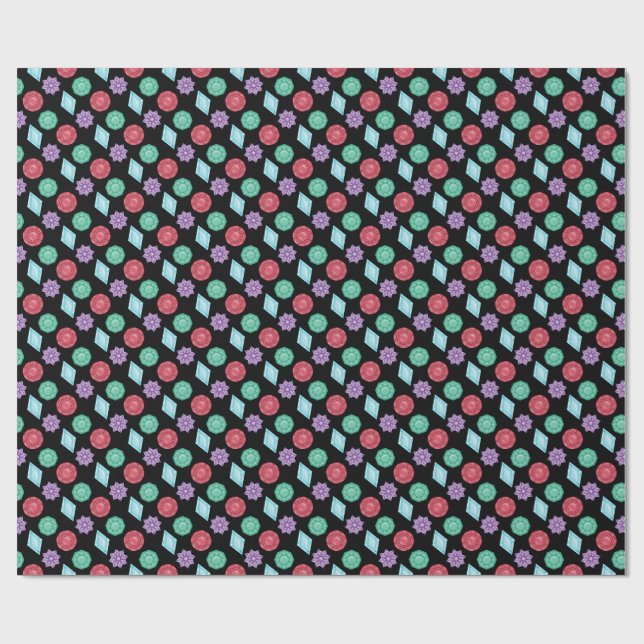 Papel De Regalo Patrón de joyas bonitas (Superficie plana)