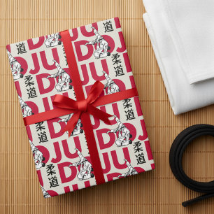 Papel De Regalo Patrón de Judo - Kanji, Judoka