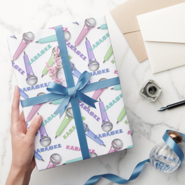 Papel De Regalo Patrón de karaoke fresco ajuste de música fiesta (Regalar)