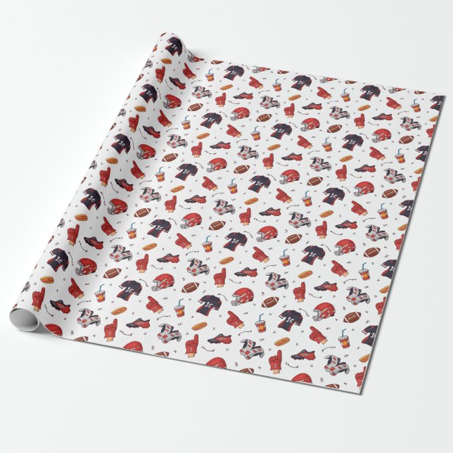 Papel De Regalo patrón de kit de fútbol americano (Desenrollado)