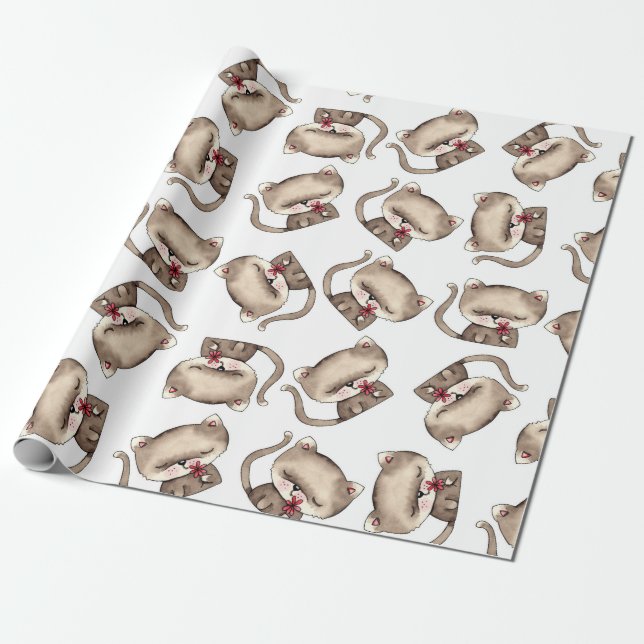 Papel De Regalo Patrón de Kitts (Desenrollado)