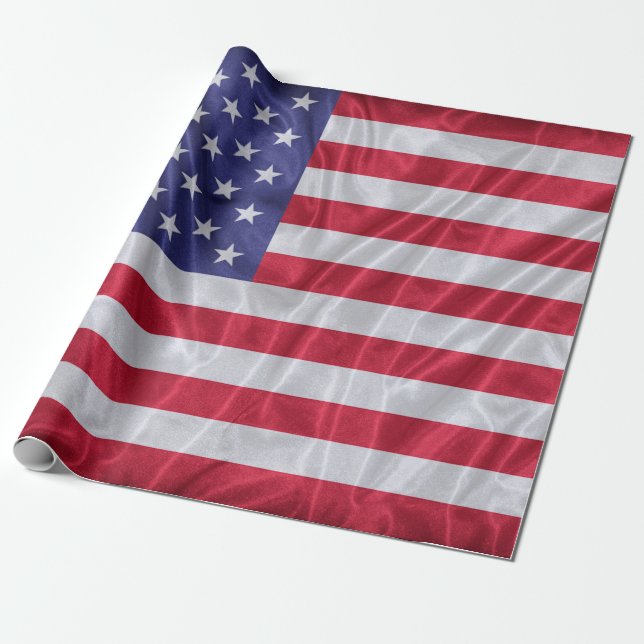Papel De Regalo Patrón de la bandera de los Estados Unidos sobre l (Desenrollado)