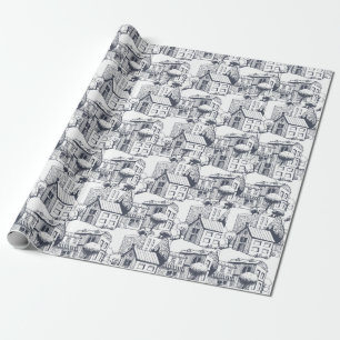 Papel De Regalo Patrón de la casa