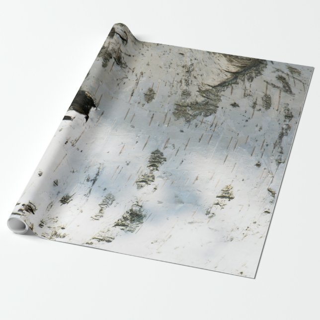 Papel De Regalo Patrón de la corteza de Birch (Desenrollado)